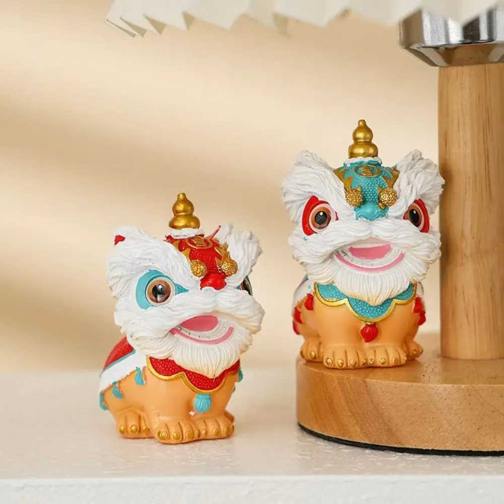 décoration de bureau en forme de lion de style chinois, sculpture miniature en résine mignonne, artisanat moderne, thé, entrée pour animaux de compagnie décoration de bureau en forme de lion de style chinois, sculpture miniature en résine mignonne, artisanat moderne, thé, entrée pour animaux de compagnie