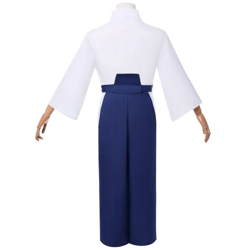 costume de cosplay onimaru, kimono japonais, haut blanc, pantalon bleu, ensemble complet, tenue de jeu de rôle takeshi pour hommes, fête d'halloween costume de cosplay onimaru, kimono japonais, haut blanc, pantalon bleu, ensemble complet, tenue de jeu de rôle takeshi pour hommes, fête d'halloween