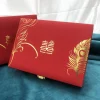 ensemble de bijoux doré dragon et phénix, boîte de rangement en velours rouge, bracelet, collier, coffret cadeau, grande capacité, vintage