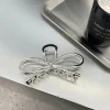 pinces à cheveux en métal avec nœud élégant pour femmes, pince à cheveux géométrique or argent pour filles coréennes, épingle à cheveux creuse, accessoires de mode