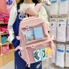 japonais kawaii itabag femmes nouveau 2024 sac à dos transparent femmes grande capacité ita sac à dos sacs d'école pour étudiant jk