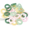 bague en verre imitation jade au chalumeau de haute qualité, 10 pièces/lot, bague en verre coloré pour femmes et filles, fabrication de bijoux, accessoires de bague diy