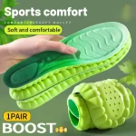 1 paire de semelles intérieures de Sport en PU, haute élasticité, résistantes aux chocs, antibactériennes, Anti-odeur, respirantes, confortables pour coussin de chaussures