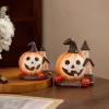 maison de citrouille décorative en résine pour halloween, ornements uniques faits à la main pour maison hantée, figurine de citrouille effrayante, décor de festival