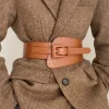 Ceinture Ultra-large rétro polyvalente pour femmes, en cuir Pu, Style japonais, à la mode, avec boutons à aiguilles Ceinture Ultra-large rétro polyvalente pour femmes, en cuir Pu, Style japonais, à la mode, avec boutons à aiguilles