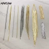 HAOSAW – lot de 4 pièces, accessoires de bijoux/soudé/boucles d’oreilles DIY/chaîne serpent/plaqué or véritable/fait à la main/résultats de boucles d’oreilles HAOSAW – lot de 4 pièces, accessoires de bijoux/soudé/boucles d’oreilles DIY/chaîne serpent/plaqué or véritable/fait à la main/résultats de boucles d’oreilles