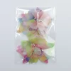 papillon en organza à deux couches, 20 pièces, environ 2 pouces (50mm), artisanat, ornement de mariage, appliques (organza 56.f)