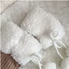 harajuku – chaussettes tube longues en laine d'agneau, bonneterie en coton et peluche, accessoires en tissu de style coréen, chaussettes à nœud pour tout petits, automne et hiver