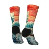 ukiyoe wave art chaussettes unisexe confortable chaud antidérapant rétro mode chaussettes décontractées nouveauté design créatif heureux chaussettes cadeau amusant