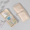 mini pochette médicale portable pliable, grande ouverture avec fermeture éclair, kit de premiers secours, sac de rangement essentiel pour voyage en plein air