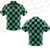 chemise demon slayer giyuu tomioka haori, chemisier de style kimono boutonné, manches courtes, unisexe, streetwear d'été