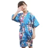 kimono en satin imprimé floral pour bébés filles, peignoir d'été, vêtements de nuit