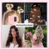 mini pince à cheveux avec nœud rose, 18 pièces, jolie princesse, style ballet, ruban, coiffure, petite pince polyvalente