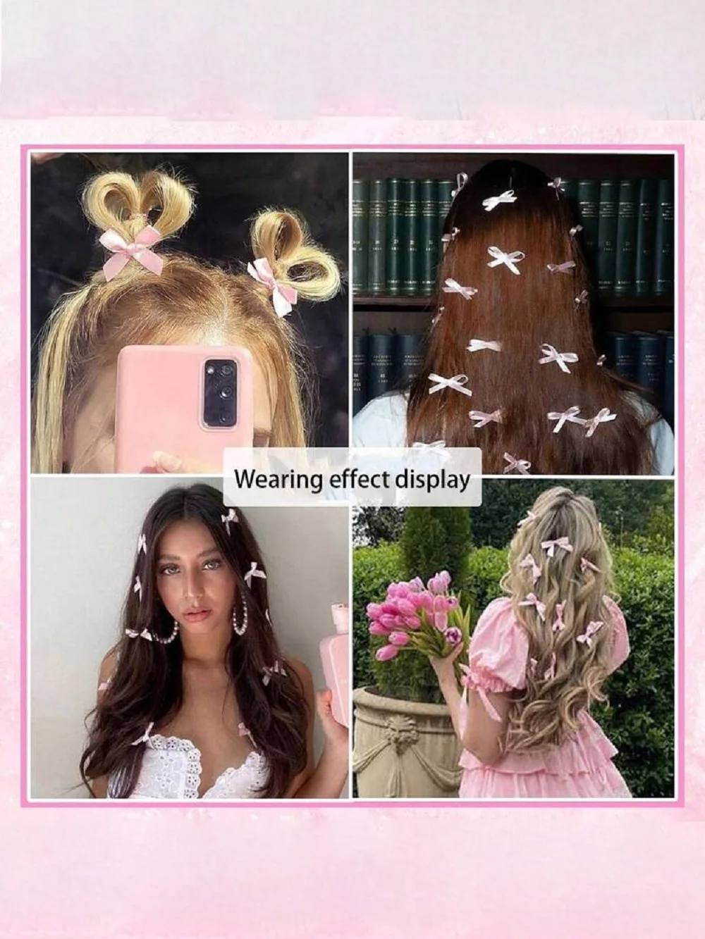 mini pince à cheveux avec nœud rose, 18 pièces, jolie princesse, style ballet, ruban, coiffure, petite pince polyvalente mini pince à cheveux avec nœud rose, 18 pièces, jolie princesse, style ballet, ruban, coiffure, petite pince polyvalente
