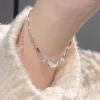 bracelets en fleurs de cerisier en cristal rose brillant pour femmes et filles, doux nœud de lune, fleurs en zircon, bijoux de fête esthétiques egirl