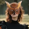 masque de tête design réaliste masque de hibou matériau pp masque d'oiseau masque complet style effrayant masque de bal masque de costume d'halloween mardi gras