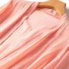 kimono en soie naturelle pour femmes, long cardigan, châle, blouse, été, plage, couleurs unies, 100%, mm148