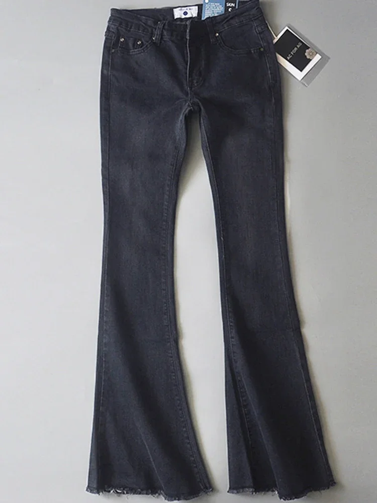 taruxy jean rétro taille basse bleu pour femme, pantalon Évasé basique, slim fit, décontracté, rue, Été 2025 taruxy jean rétro taille basse bleu pour femme, pantalon Évasé basique, slim fit, décontracté, rue, Été 2025