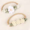 bébé bandeau fleurs pour filles mignon élastique floral bandes de cheveux nouveau né enfant en bas âge chapeaux en nylon bandeaux enfants cheveux accessoires