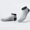 chaussettes à bout court en coton respirant pour hommes, antidérapantes, à cinq doigts, en maille