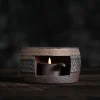 poêle à thé chaude en poterie grossière, style japonais, fait à la main, chauffe thé vintage, théière en céramique, service à thé kung fu, service à thé chaud