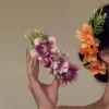 essentiel de cheveux printemps été pour fille, peigne à cheveux chic en fleurs de cerisier, accessoires pour cheveux à pince à bord en bâtons de fleurs.