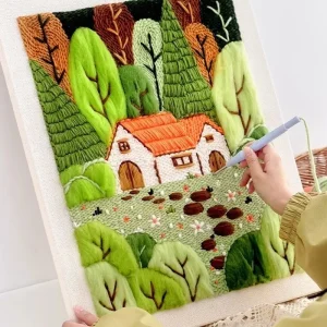 Kit d’aiguilles de poinçonnage pour broderie, peinture décorative, ensemble de matériaux de bricolage, Kit de points de croix d’art artisanal, cadeaux de décoration pour la maison Kit d’aiguilles de poinçonnage pour broderie, peinture décorative, ensemble de matériaux de bricolage, Kit de points de croix d’art artisanal, cadeaux de décoration pour la maison