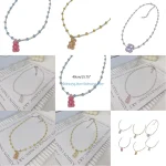 Collier avec pendentif en perles, doux Cool, petit ours mignon, chaîne collier Couple, 573B Collier avec pendentif en perles, doux Cool, petit ours mignon, chaîne collier Couple, 573B