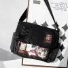 sac à bandoulière de style collège japonais pour filles, sac à bandoulière polyvalent décontracté, fourre tout en toile pour classe d'étudiant