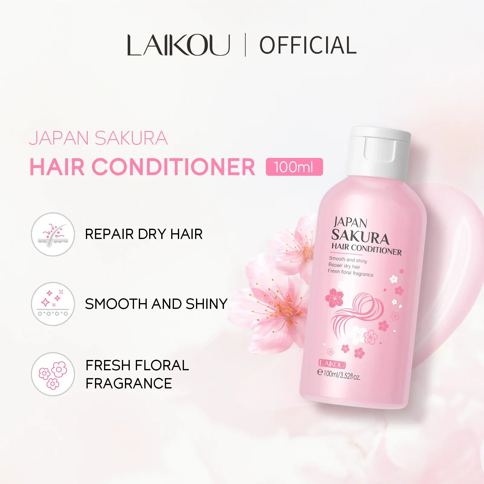 laikou japon sakura shampooing ou après shampooing réparation cheveux endommagés hydratant nourrissant contrôle de l'huile soin de nettoyage des cheveux laikou japon sakura shampooing ou après shampooing réparation cheveux endommagés hydratant nourrissant contrôle de l'huile soin de nettoyage des cheveux