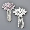 broche à pampilles marquise en verre argenté, cristal coloré, accessoires pour vêtements de bricolage, décoration pour vêtements pour femmes