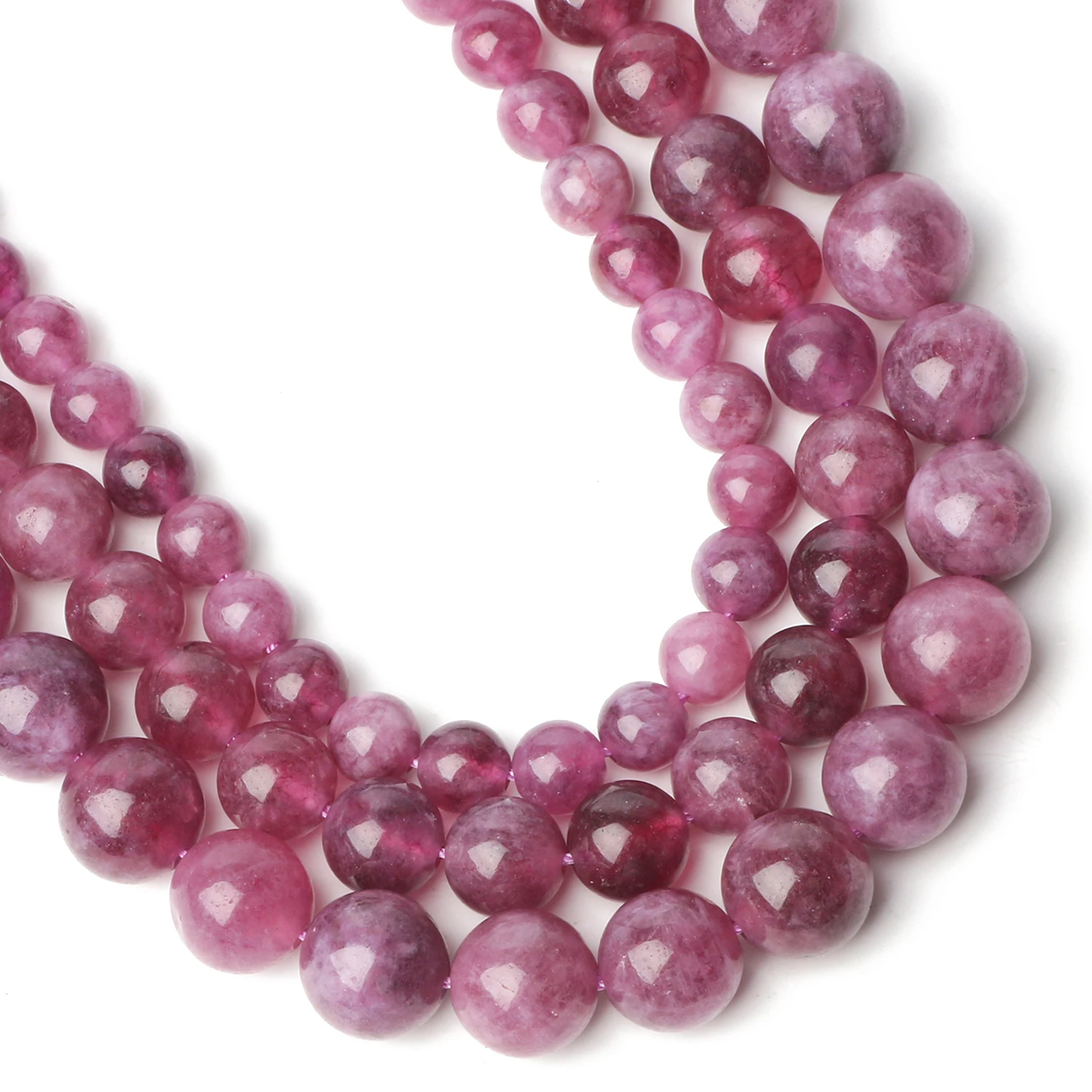 perles rondes lisses en pierre naturelle kunzite aa, 6/8/10mm, spodumène, perles d'espacement amples pour la fabrication de bijoux, fournisseur de bracelets diy 15'' perles rondes lisses en pierre naturelle kunzite aa, 6/8/10mm, spodumène, perles d'espacement amples pour la fabrication de bijoux, fournisseur de bracelets diy 15''
