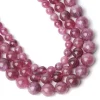 perles rondes lisses en pierre naturelle kunzite aa, 6/8/10mm, spodumène, perles d'espacement amples pour la fabrication de bijoux, fournisseur de bracelets diy 15''