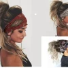 Les bandeaux pour femmes sont élastiques à larges bords recouverts de dentelle cheveux cassés fini bandeaux lavés du visage Bandanas et couvre-chef Les bandeaux pour femmes sont élastiques à larges bords recouverts de dentelle cheveux cassés fini bandeaux lavés du visage Bandanas et couvre-chef