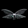 accessoires de cosplay durables pour filles, ailes de papillon en organza, ailes de fée multicolores, jeu de rôle, aile d'ange elfe scintillante, princesse pour femmes et filles