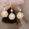 ensemble de bijoux de luxe élégants en zircon brillant pour femmes, collier et boucles d'oreilles polyvalents, tendance, bijoux de fête, cadeaux d'anniversaire, 3 pièces