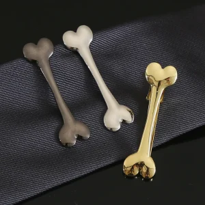 Pince à cravate à la mode pour hommes, costume créatif personnalisé, vêtements de cérémonie, accessoires polyvalents haut de gamme, ornements en forme d&rsquo;os