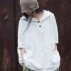 yasuk chemises décontractées d'été pour femmes, t shirts adt pull, cœur doux, sport, coton, lin, manteau de thé à capuche, solide, style chinois rétro