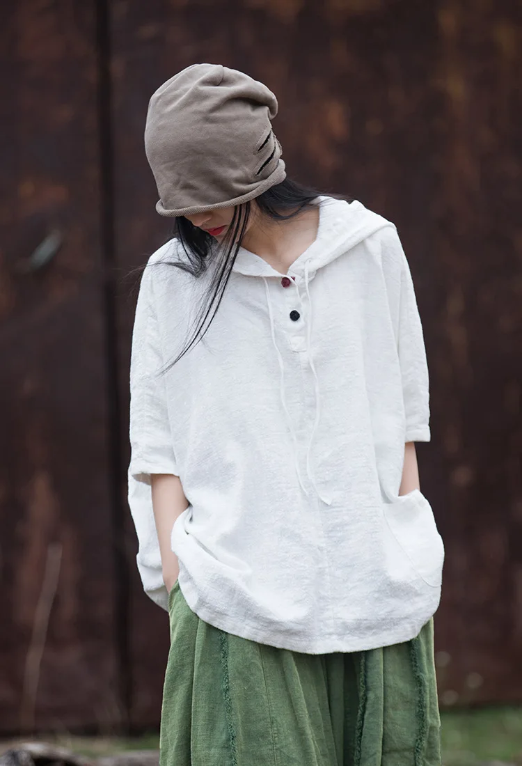 yasuk chemises décontractées d'été pour femmes, t shirts adt pull, cœur doux, sport, coton, lin, manteau de thé à capuche, solide, style chinois rétro yasuk chemises décontractées d'été pour femmes, t shirts adt pull, cœur doux, sport, coton, lin, manteau de thé à capuche, solide, style chinois rétro