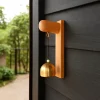sonnette de porte en bois de style japonais, son délicat, cloches clang rustiques pour commerçants, carillon éolien fait à la main, signe de numéro de rue
