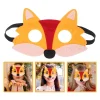 masque d'animal de loup en feutre non tissé, 6 pièces, fournitures de fête d'anniversaire d'halloween, accessoires de maquillage pour costume pour personnes âgées