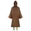 anime obi wan kenobi hommes costume robe adulte mâle jedi chevalier tunique costume à capuche uniforme ensemble complet halloween cosplay cape