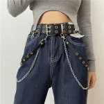 Mode JK femmes ceinture de taille Punk Hip Hop ceinture en cuir PU Style coréen jupe détachable ceinture costume décoration