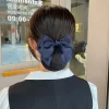 pince à cheveux en satin coréen avec nministériels d papillon pour femme, ruban pour chignon, couverture, sauna, accessoires
