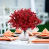 injpétales de fleurs de sakura artificielles, plantes en pot de jardin, scène de mariage, décoration de bouquet de maison bricolage, printemps, hiver, nouveau, long, 5 pièces