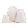 sacs à cordon en coton, sac de rangement en tissu pour articles divers, bonbons, bijoux, pièces de monnaie, clés, organisateur de maquillage, cosmétiques, poche cadeau à cordon