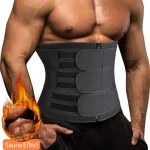Ceinture d&rsquo;entraînement de taille pour hommes, pour perte de poids, en néoprène, modelant le corps, Sauna, entraînement, sueur, ceinture abdominale avec doubles sangles, vêtements modelants
