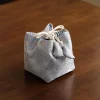 poudres de gril wstring de proximité de tasse à thé de style chinois, portable, résistant à l'installation, petit article, impression multifonctionnelle, sac à main brodé