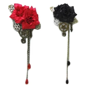 Pince à cheveux engrenages Vintage, Barrettes Steampunk, épingle à cheveux gothique, accessoire fantaisie pour cheveux, glands, chaîne, épingle à cheveux Pince à cheveux engrenages Vintage, Barrettes Steampunk, épingle à cheveux gothique, accessoire fantaisie pour cheveux, glands, chaîne, épingle à cheveux