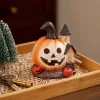 maison de citrouille décorative en résine pour halloween, ornements uniques faits à la main pour maison hantée, figurine de citrouille effrayante, décor de festival